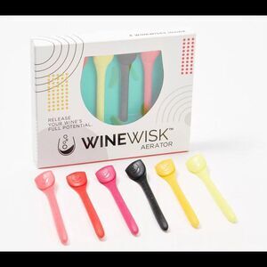 WineWisk 12-Piece Set of Multi-Color WineWisk Aerators Multi